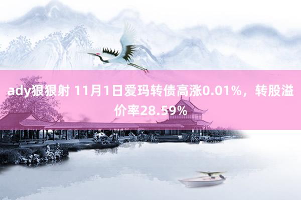 ady狠狠射 11月1日爱玛转债高涨0.01%，转股溢价率28.59%
