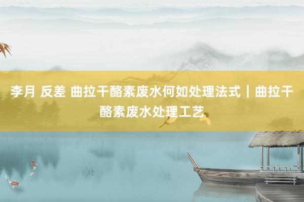 李月 反差 曲拉干酪素废水何如处理法式｜曲拉干酪素废水处理工艺