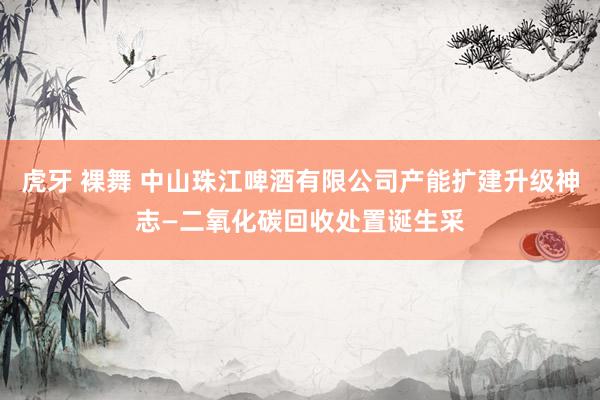虎牙 裸舞 中山珠江啤酒有限公司产能扩建升级神志—二氧化碳回收处置诞生采