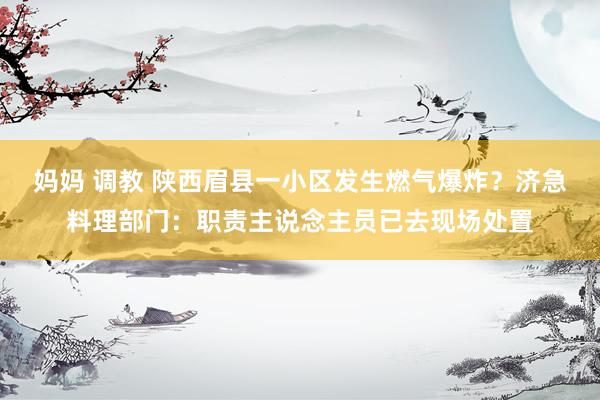 妈妈 调教 陕西眉县一小区发生燃气爆炸？济急料理部门：职责主说念主员已去现场处置