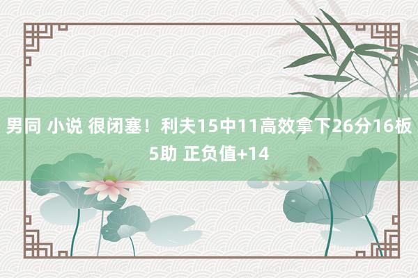 男同 小说 很闭塞！利夫15中11高效拿下26分16板5助 正负值+14