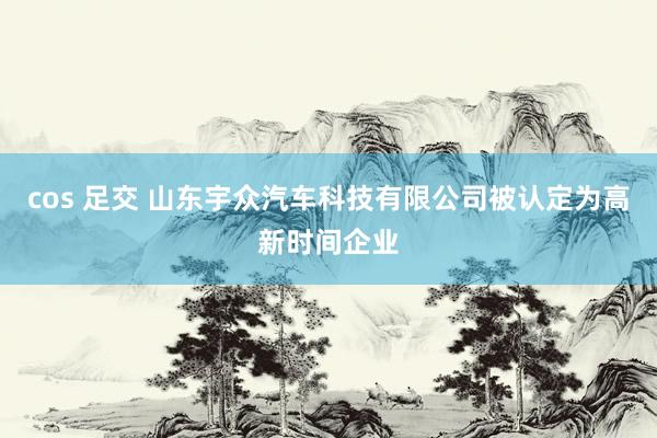 cos 足交 山东宇众汽车科技有限公司被认定为高新时间企业