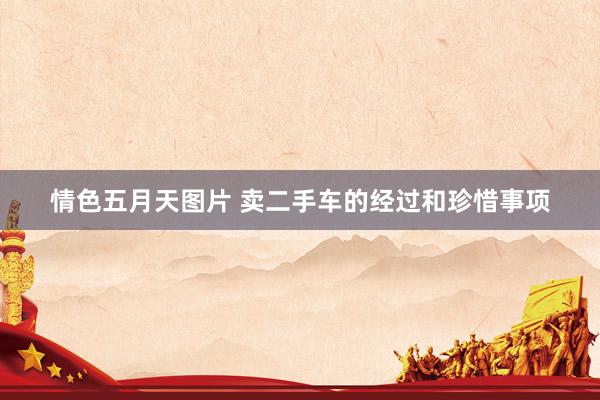 情色五月天图片 卖二手车的经过和珍惜事项