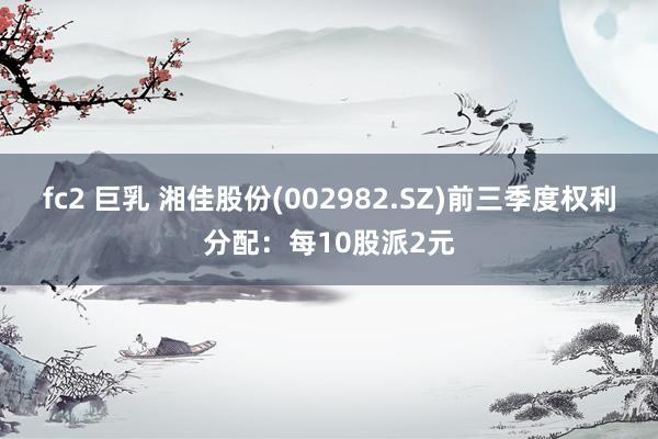 fc2 巨乳 湘佳股份(002982.SZ)前三季度权利分配：每10股派2元