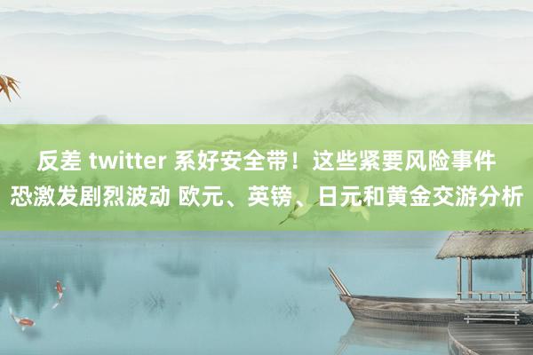 反差 twitter 系好安全带！这些紧要风险事件恐激发剧烈波动 欧元、英镑、日元和黄金交游分析