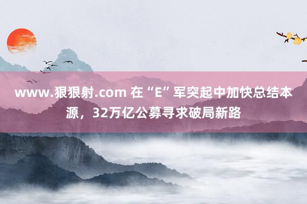 www.狠狠射.com 在“E”军突起中加快总结本源，32万亿公募寻求破局新路